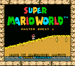 Super Mario World Master Quest 3 Title Screen